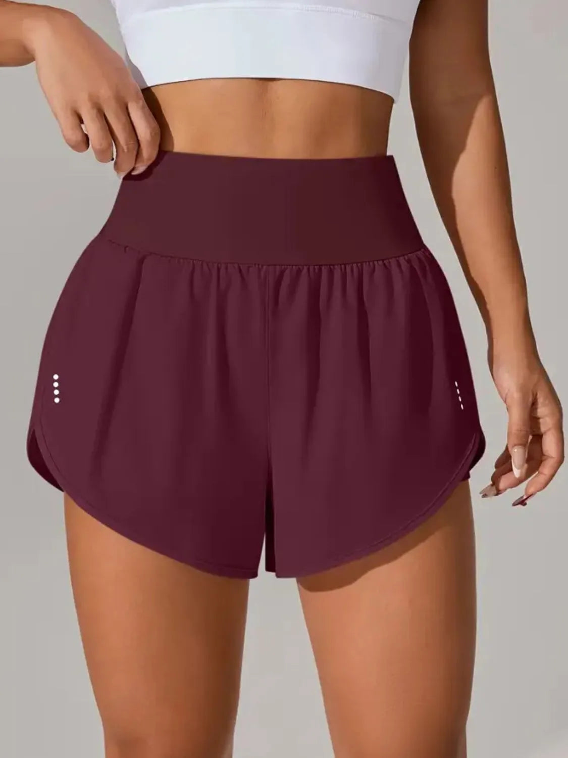 Pocketed High Waist Active Shorts - Trend Nova