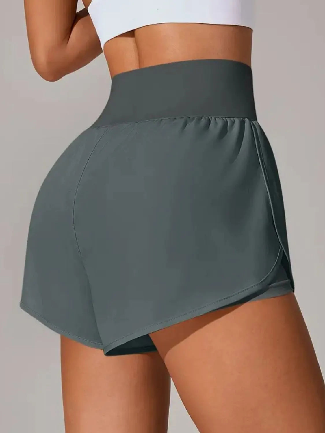 Pocketed High Waist Active Shorts - Trend Nova