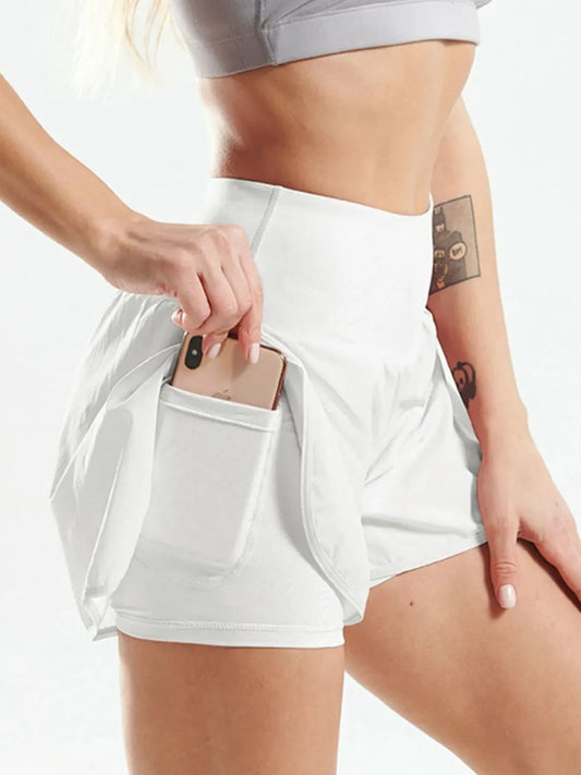 Pocketed High Waist Active Shorts - Trend Nova